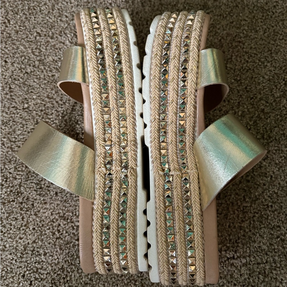 Steve Madden good studded slide platform sandals